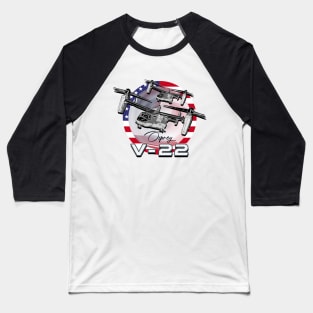 V-22 Osprey Aircraft Helicopter Baseball T-Shirt